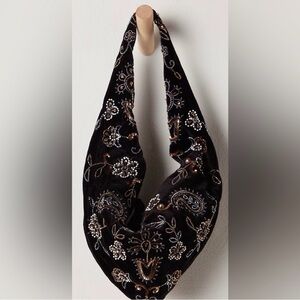 Free People Nashville Nights Beaded Bag// Black NWT $98